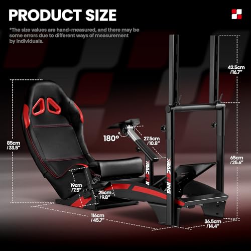 Racing Simulator Cockpit with TV Monitor Stand Q68333