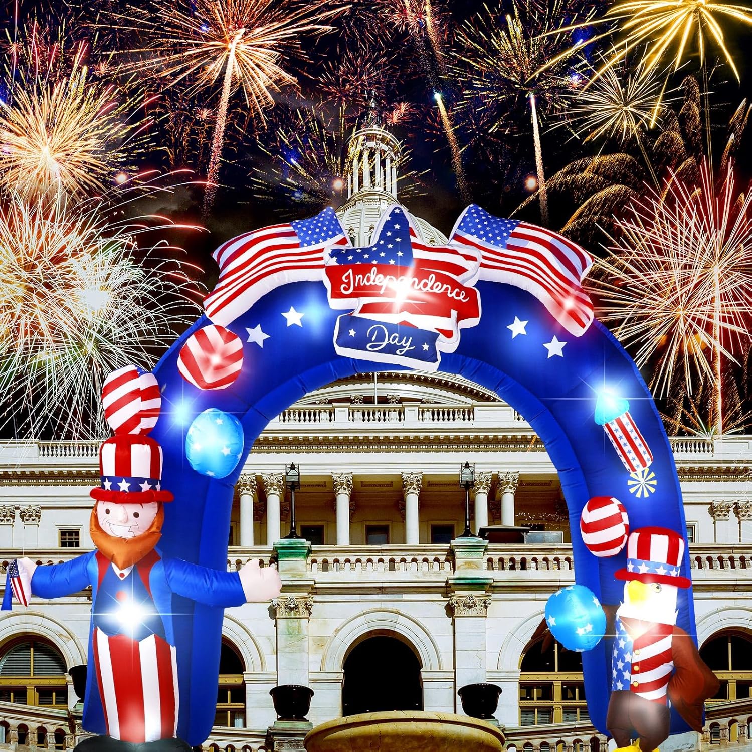 4th of July Inflatable Arch Outdoor Patriotic Party Decoration W239