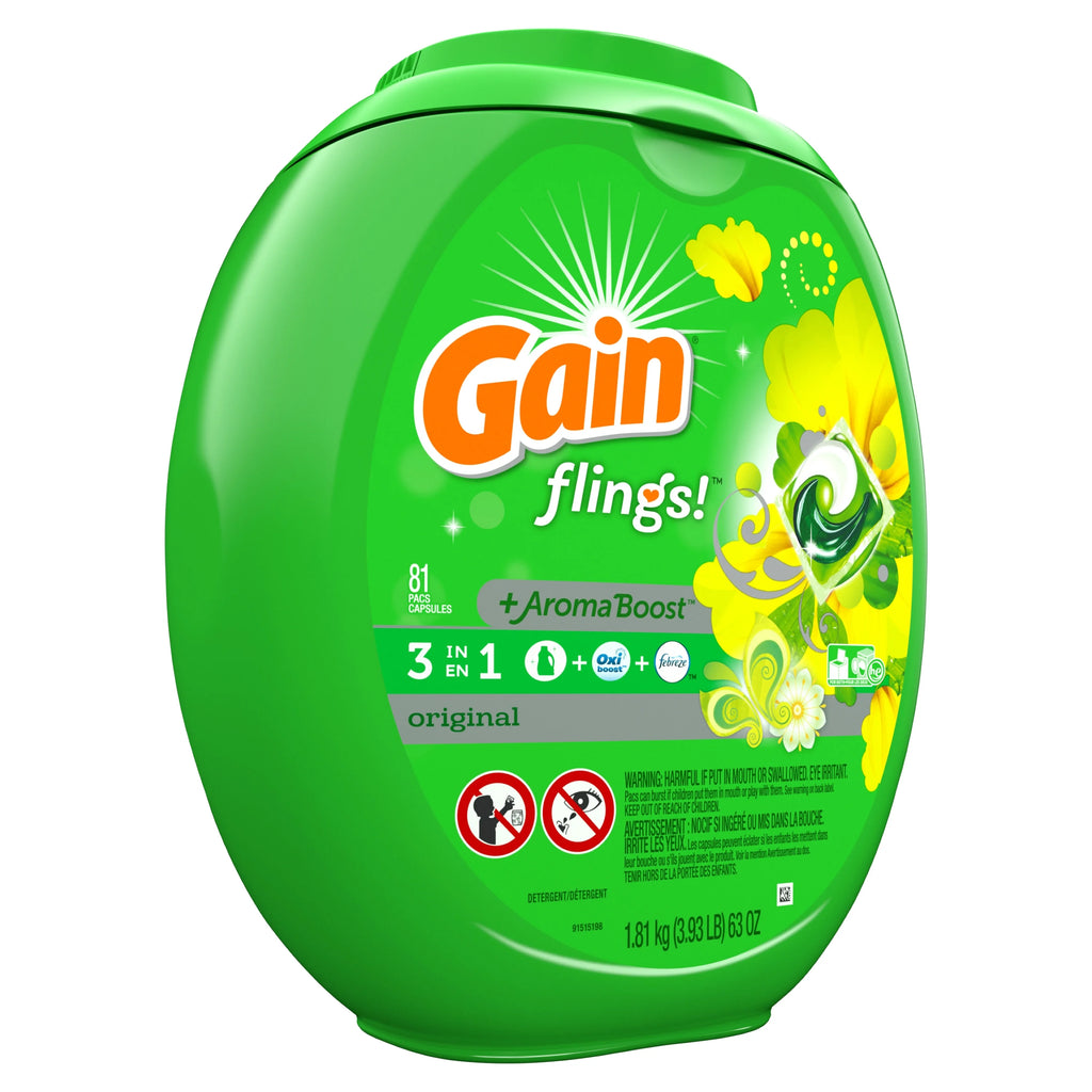 Laundry Detergent Pacs, Original, 81 Count Y5463
