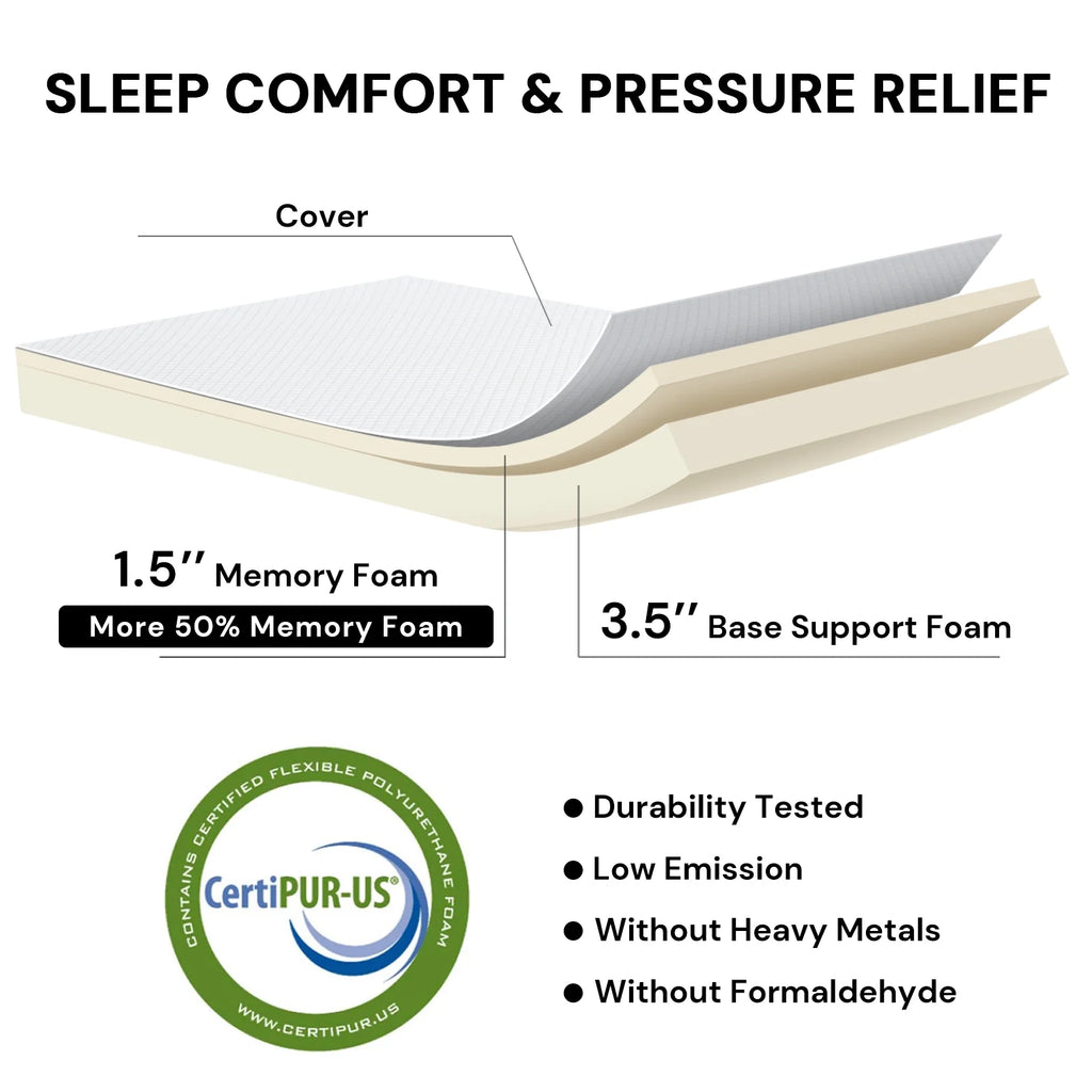 Folding Bed with Mattress, 75" x 31", Rollaway Guest Bed for Adults, Portable Foldable Bed with Memory Foam Mattress Q25472