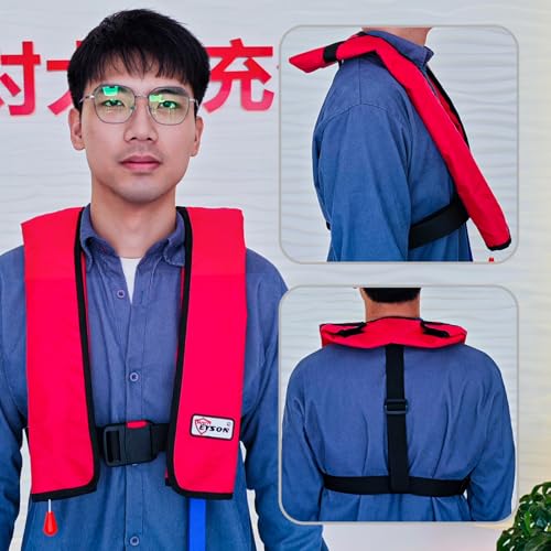 Automatic Inflatable Life Jacket for Adults, Low Profile, 330 lbs E6850