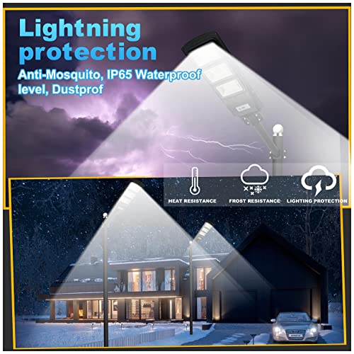 Solar Street Lights Outdoor, 180LEDs, Motion Sensor, IP65 Waterproof N160