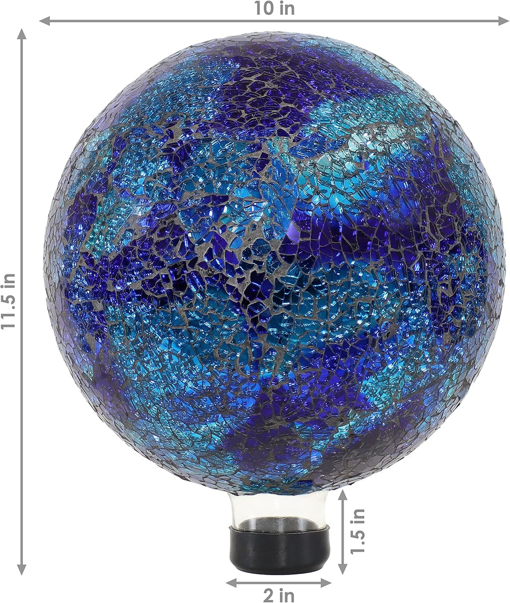 Crackled Glass Gazing Globe 10-Inch Indoor/Outdoor L775602