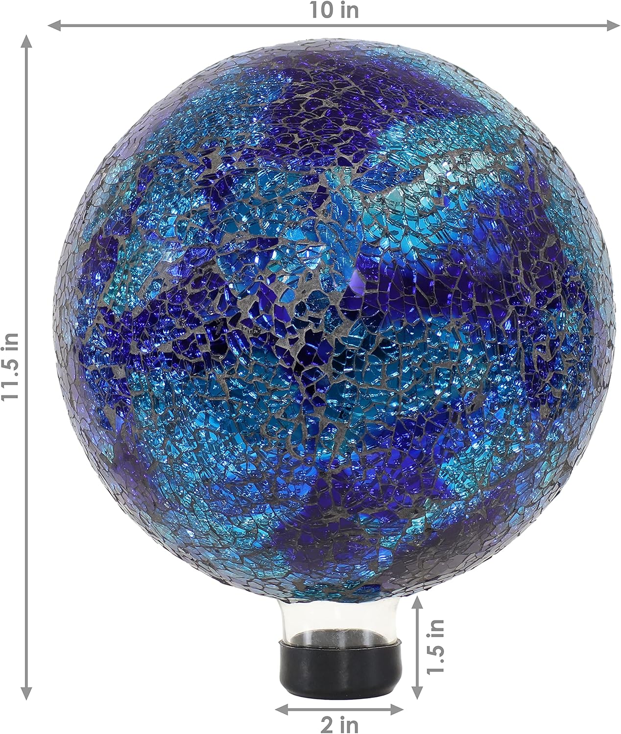 Crackled Glass Gazing Globe 10-Inch Indoor/Outdoor L775602
