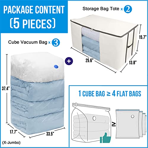 Vacuum Storage Bags for Clothing and Bedding, Space Saver Organizer B297045