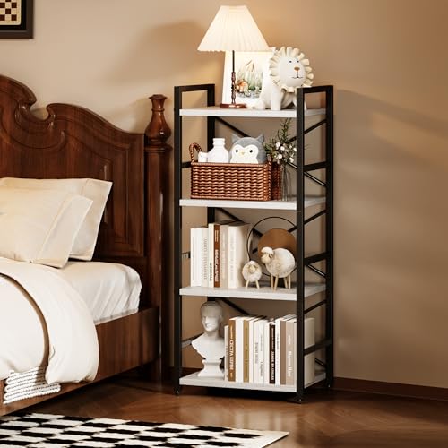 3 Tier Industrial Bookcase, Rustic Etagere Bookshelf for Living Room U5786
