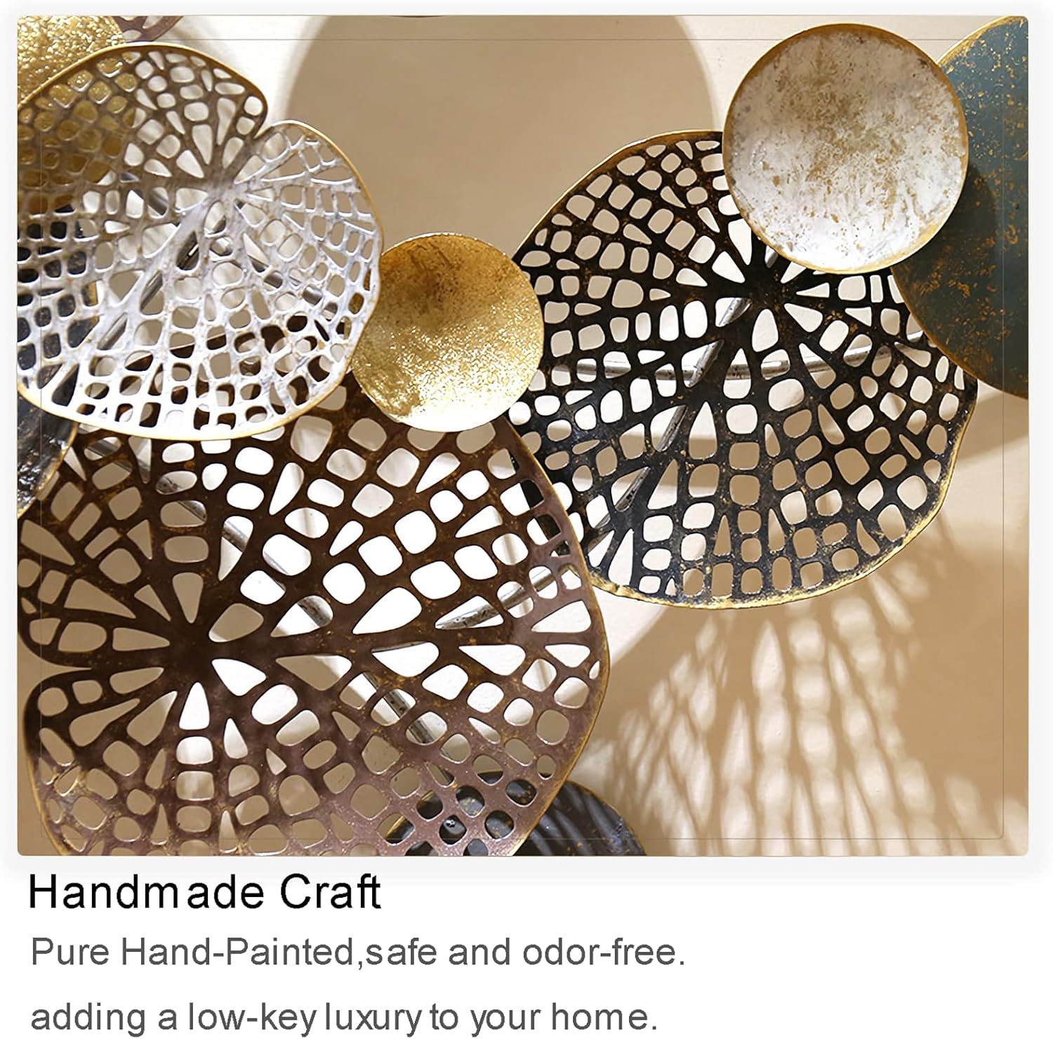 3D Metal Wall Art Décor, Retro Abstract Openwork Wall Sculptures for Living Room W812591