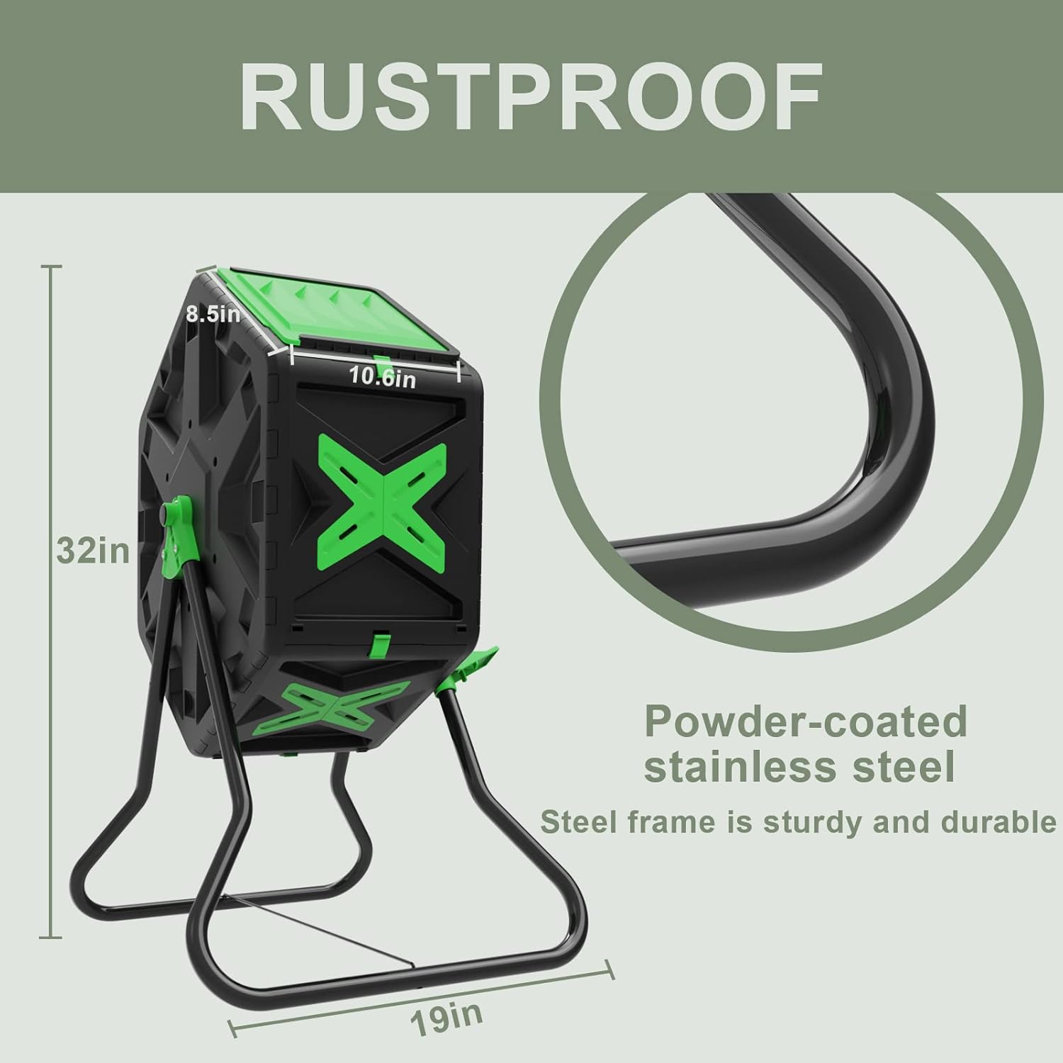 Tumbling Compost Bin 18.5 Gallon Y342
