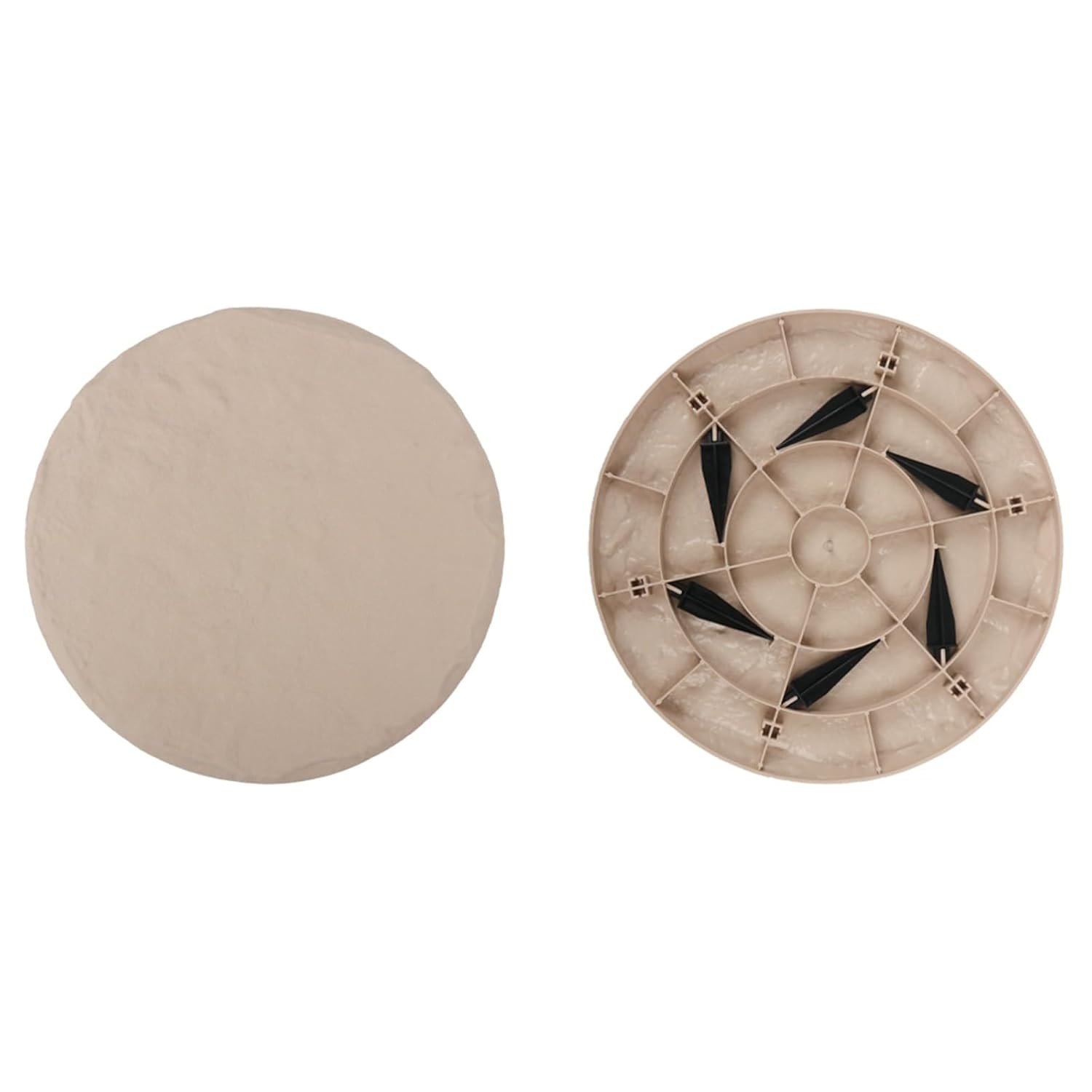 Garden Stepping Stones with Ground Stakes for Walkway Patio Yard N6814