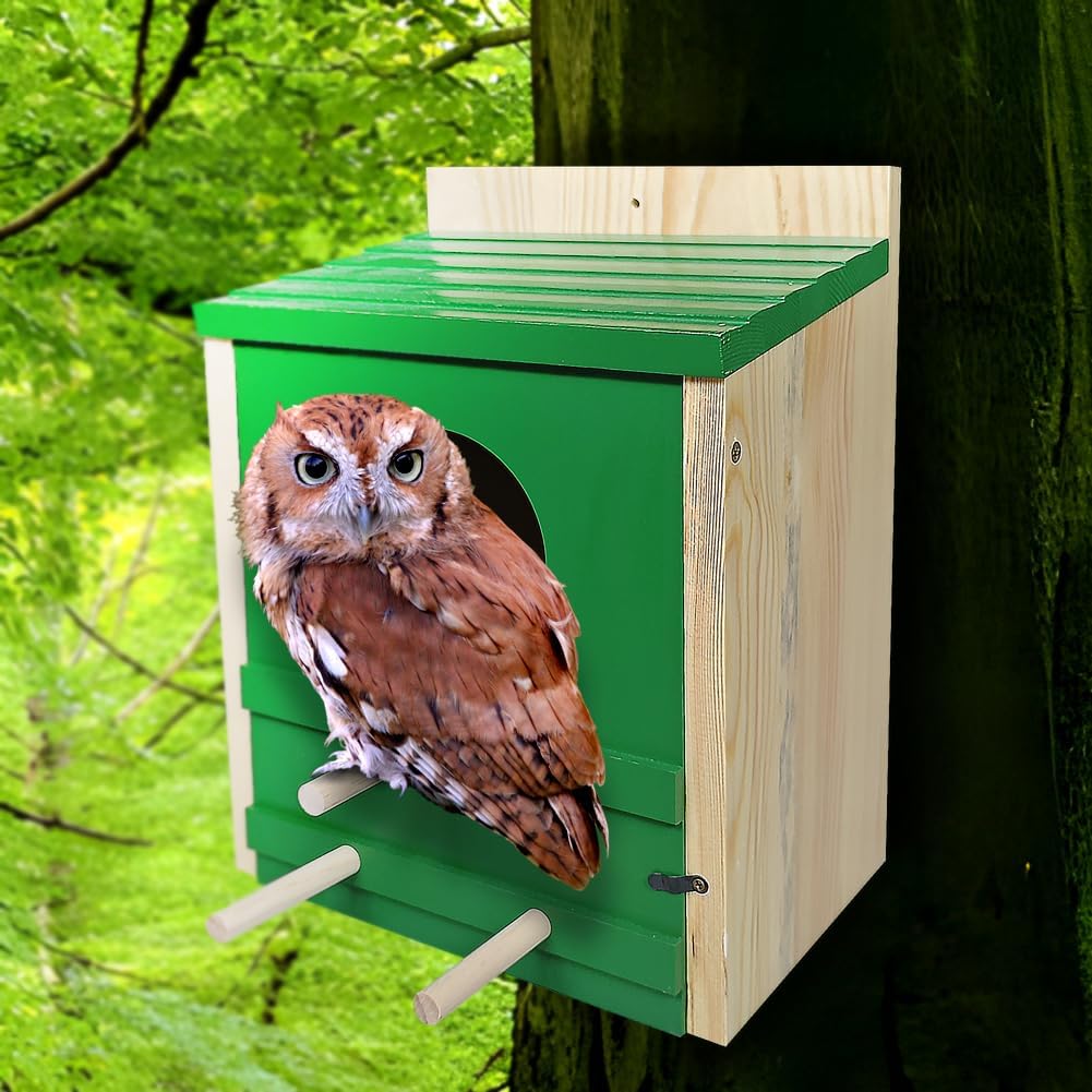 Owl Box for Outside, Cedar Wood, No Assembly Required I707507