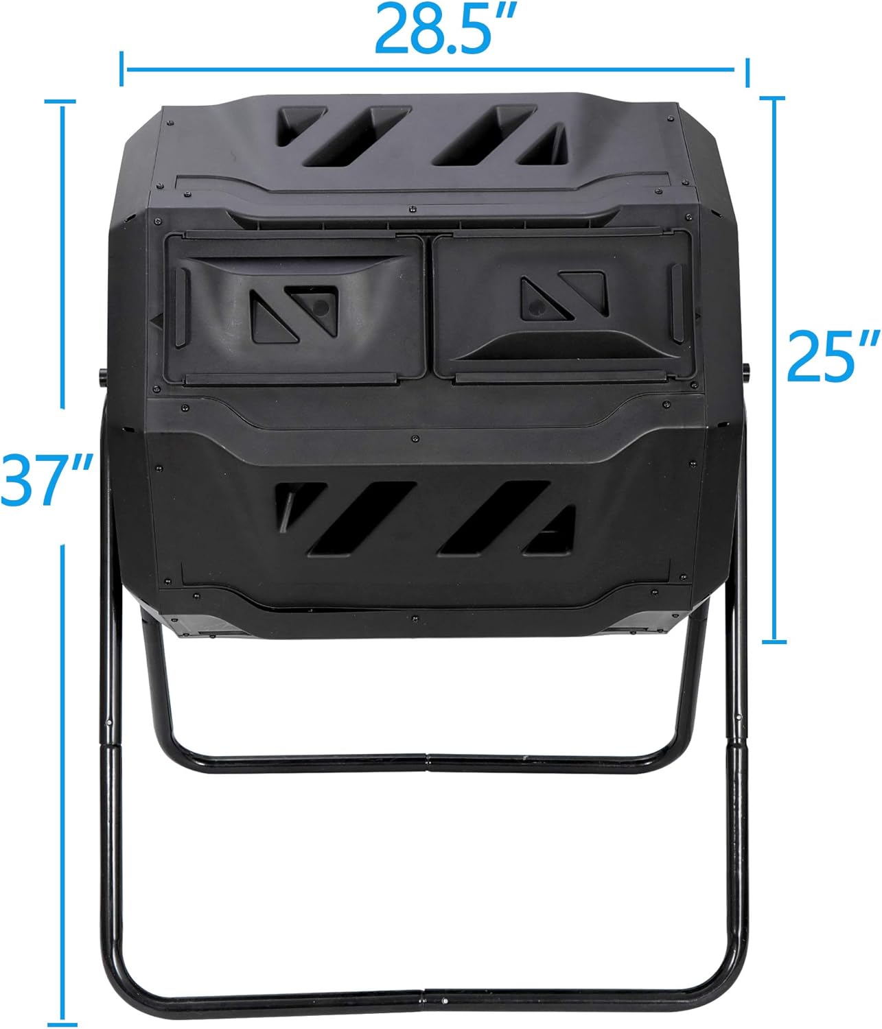 Composting Tumbler Dual Chamber Outdoor Rotating Compost Bin, 43 Gallon K6979