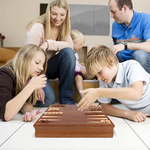 16" 3-in-1 Wooden Folding Chess, Checker & Backgammon Board Game Set L259