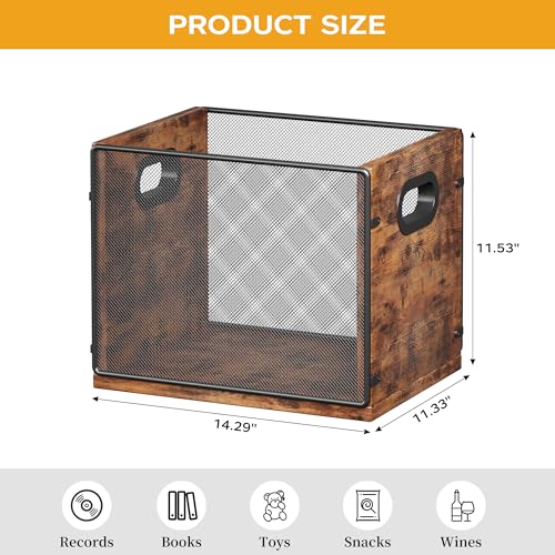 Vinyl Record Storage Box, Holds up to 60 Records V34365