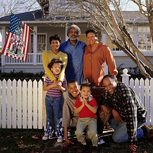 Patriotic American Flag House and Garden Flag Set E247116
