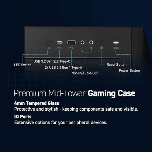Gaming Desktop PC with AMD Ryzen 7, RTX 4060, 16GB RAM, 1TB SSD T284492