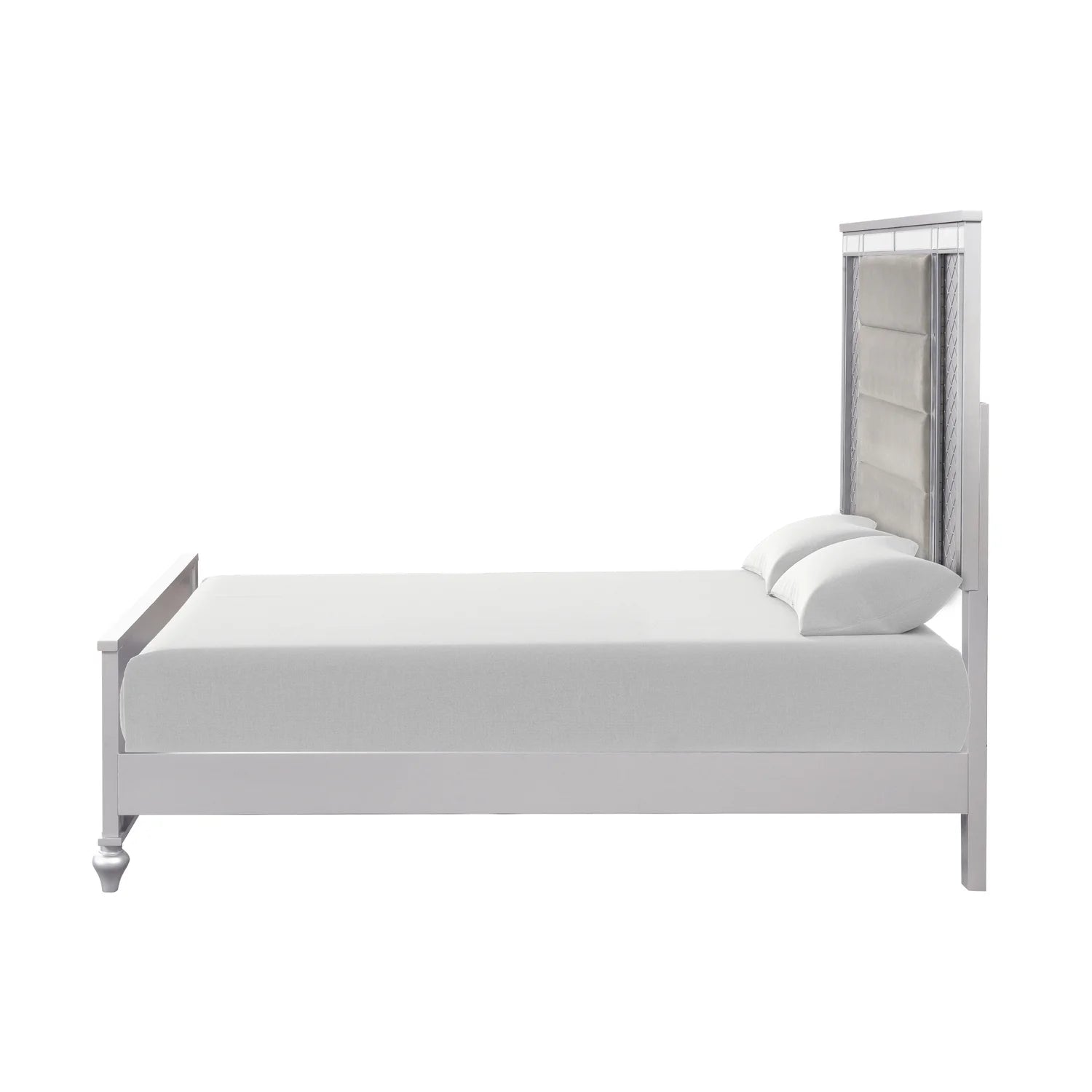 King Bed Silver Champagne with Mirror C721