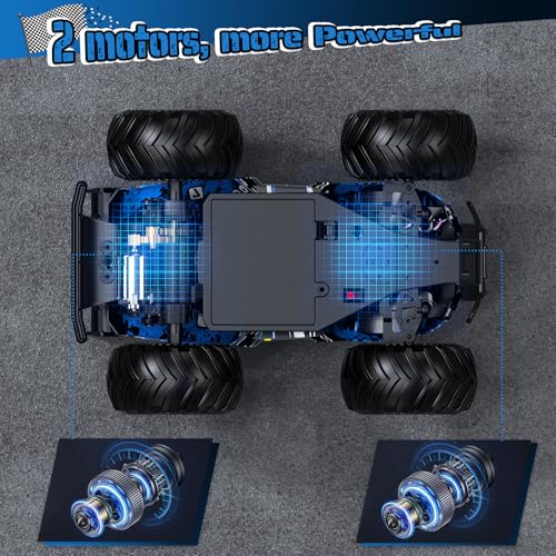 Remote Control Car, All-Terrain Truck for Boys, Rechargeable with LED, 2.4GHz H693