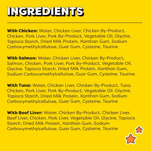 Creamy Puree Lickable Cat Treats, 0.42 oz Tubes, 48 Count Y26330