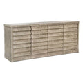 4 Door Wood Credenza with Storage in Natural Sand Finish by Pulaski Furniture