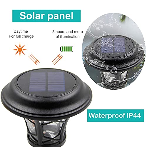 Solar Powered Pathway Lights 6 Pack, Warm White LED Outdoor Garden Lights T3635