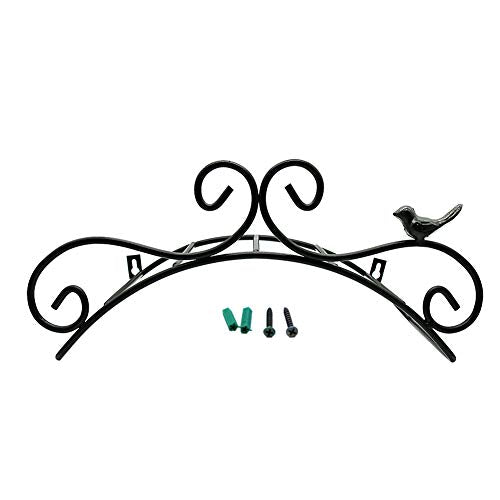 Metal Wall Mount Hose Hanger Hook for Expandable Watering Hose, Black 2 Pack C761