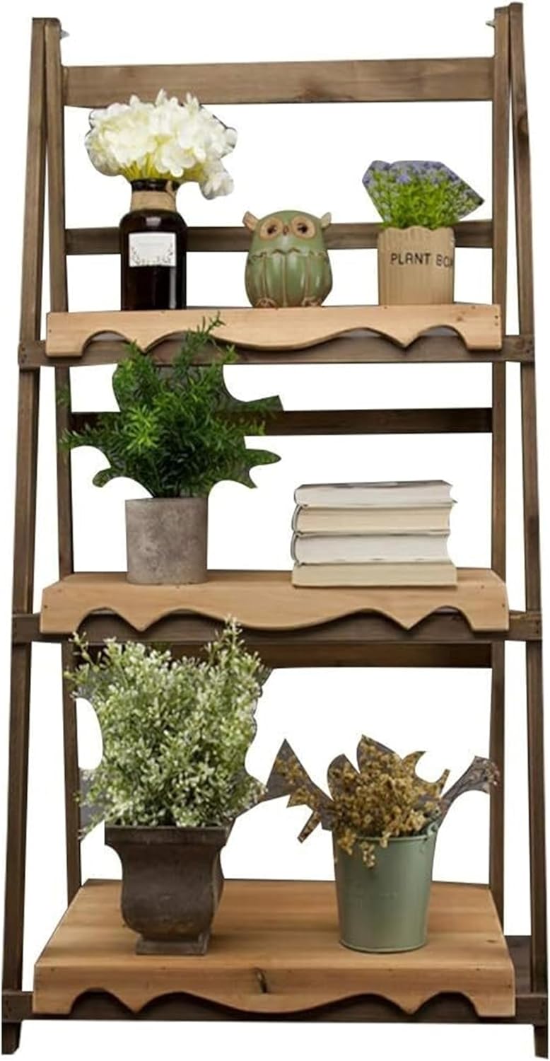 Stand Flower Stands Flower Shelf Potted Rack Bonsai Display Herb Pot Holder Multi-Layer Folding Portable Wooden Garden Patio