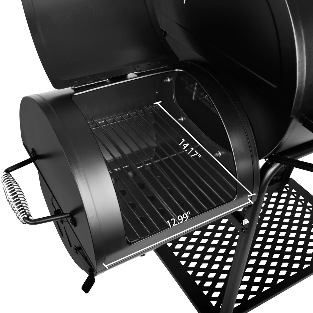 Charcoal Grill with Offset Smoker and BBQ Gloves X1282