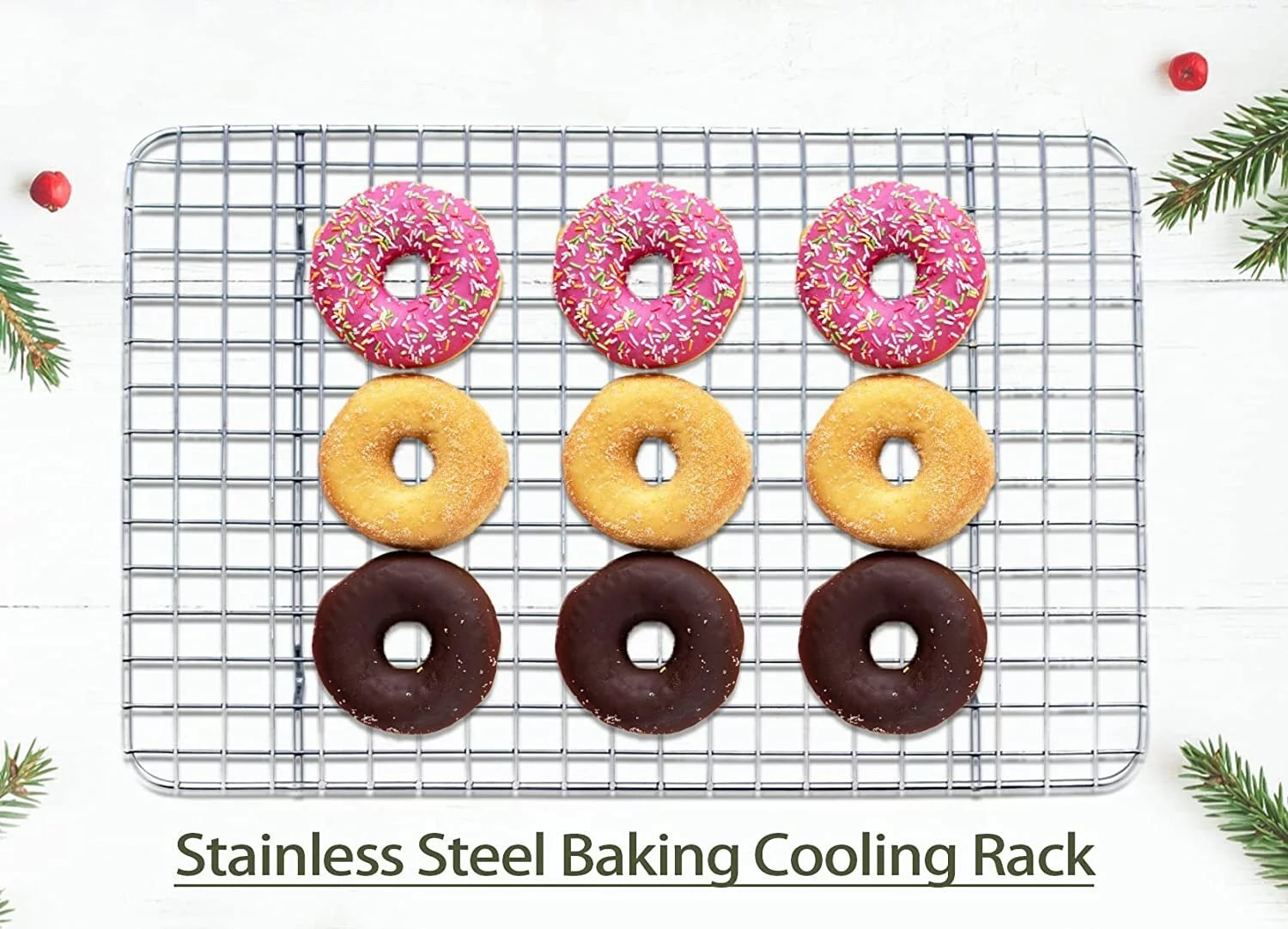 Stainless Steel Cooling Rack Set of 2 for Baking, Roasting, and Grilling L421769