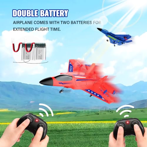 F22 RC Airplane Fighter, 2.4Ghz 2 Channel Remote Control Plane for Kids Beginners Y282