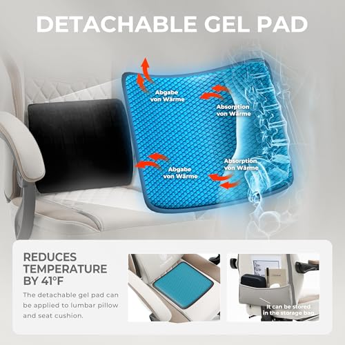 Gaming Chair with Breathable Fabric, Pocket Spring Cushion and Footrest H620