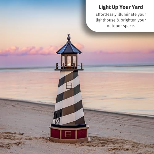 Solar Powered Lighthouse Kit for Outdoor Waterproof LED Decor S146516