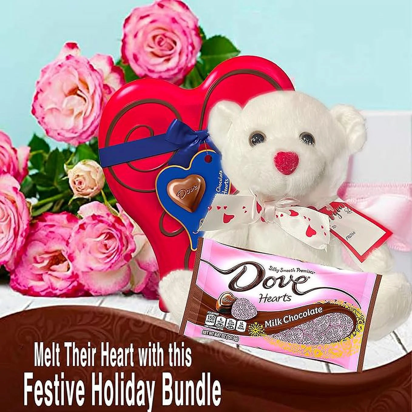 Valentine's Day Chocolate Gift Bundle with Teddy Bear T88129