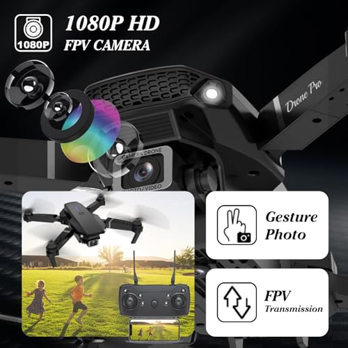 Mini Drone with 1080P Camera for Kids Beginners, Foldable, Gesture Selfie O280