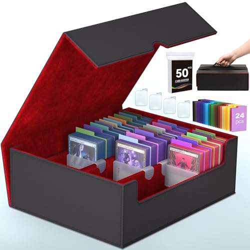 Trading Card Storage Box with 50 Sleeves and 24 Dividers G3044