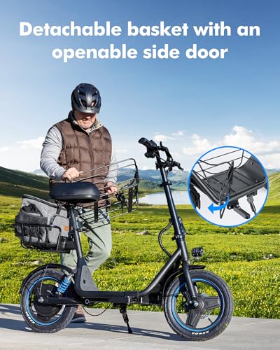 Electric Scooter for Adults with Seat, Foldable Design X165997