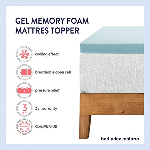 Queen Size 3 Inch Ventilated Memory Foam Mattress Topper V52104