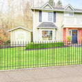 Decorative Metal Garden Fence 24 in H x 10 ft L, Border Fence Panels Animal Barrier for Dogs, No Dig Garden Fencing for Yard Patio Flower Bed Lawn Outdoor 5 Panels + 6 Stakes Black