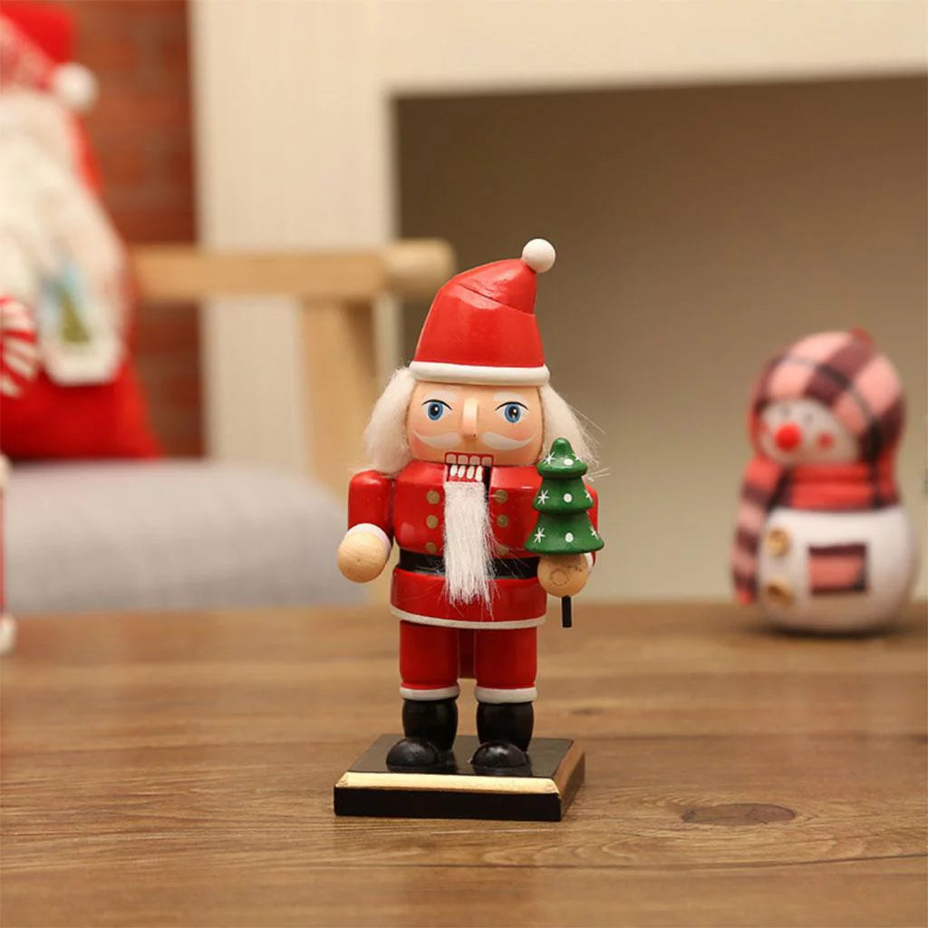 2-pack 16cm Wooden Nutcracker Christmas Décor G303