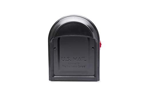 Galvanized Steel Post Mount Mailbox, Black, Large Capacity B338