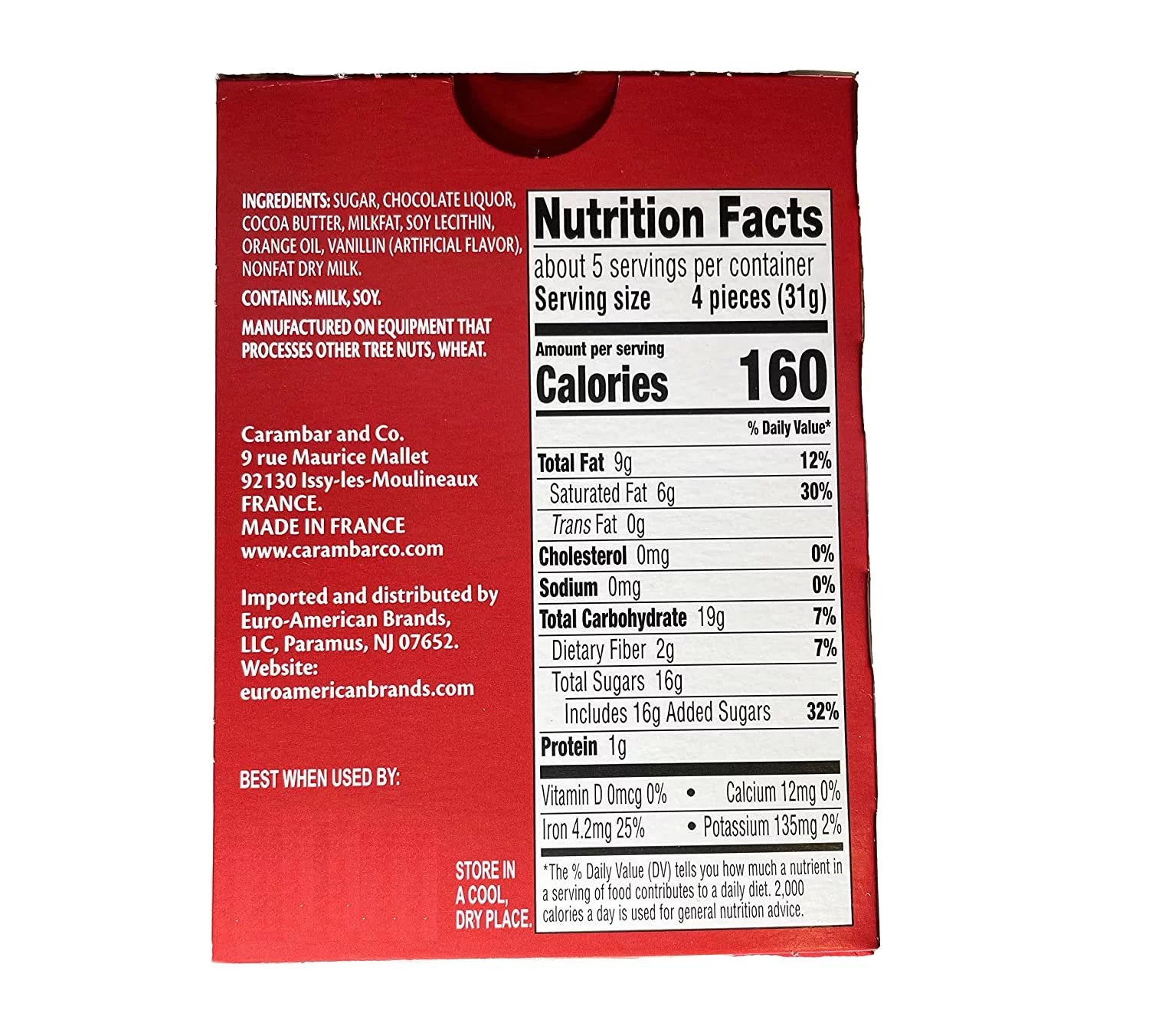 Dark Chocolate Orange 5.53 oz 12 pack X369848