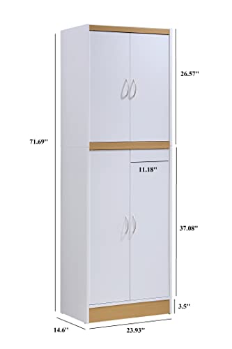 4 Door Kitchen Pantry with Four Shelves E56107