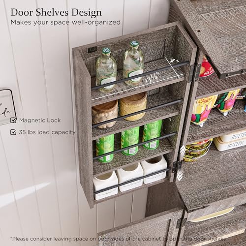 Farmhouse Storage Cabinet with Barn Doors and Adjustable Shelves X3170