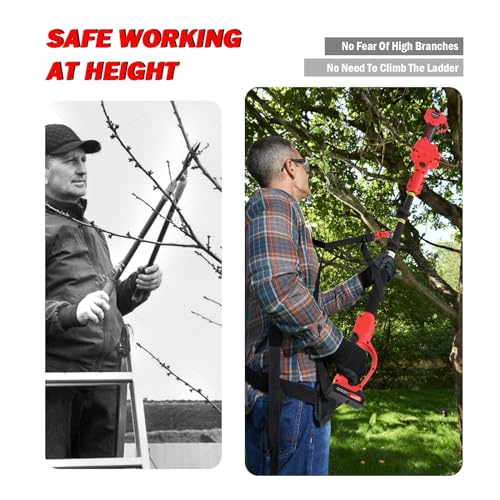 Cordless Electric Pruning Shears with LCD Display and 30mm Cutting Diameter Y80565