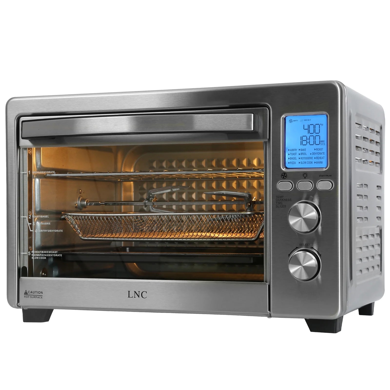 Air Fryer Toaster Oven 12-in-1 Countertop Convection Oven, 34 QT, Stainless Steel W674