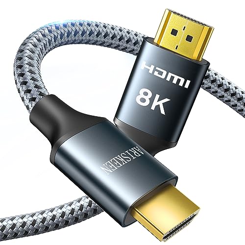 8K HDMI Cable 25FT, 48Gbps, HDMI 2.1, Braided Cord for HDTV/Monitor Y68726
