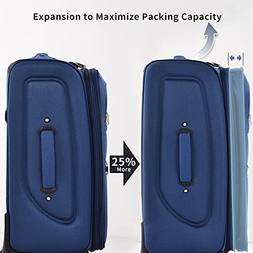 Softside 3-Piece Expandable Luggage Set with TSA Lock Spinner Wheels S375