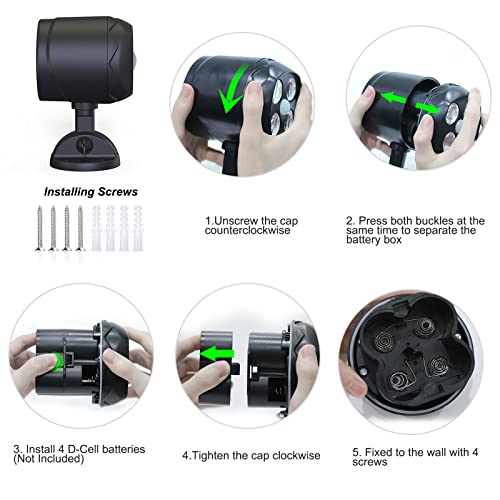 Motion Sensor Outdoor Lights, Battery Powered Waterproof LED Spotlight, 6000K Security Light for Garage and Yard, 2 Pack G210