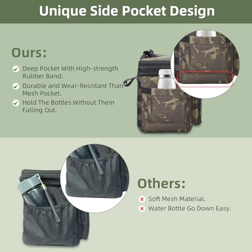 Tactical Expandable Insulated Lunch Bag, Waterproof Cooler for Work and Outdoor, 15L K52184