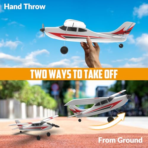 RC Plane Trainer 3CH Remote Control Airplane with 6-Axis Gyro Stabilizer C39075