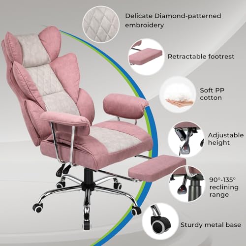 Gaming Chair with Lumbar Support and Footrest, PU Leather, Black E8234